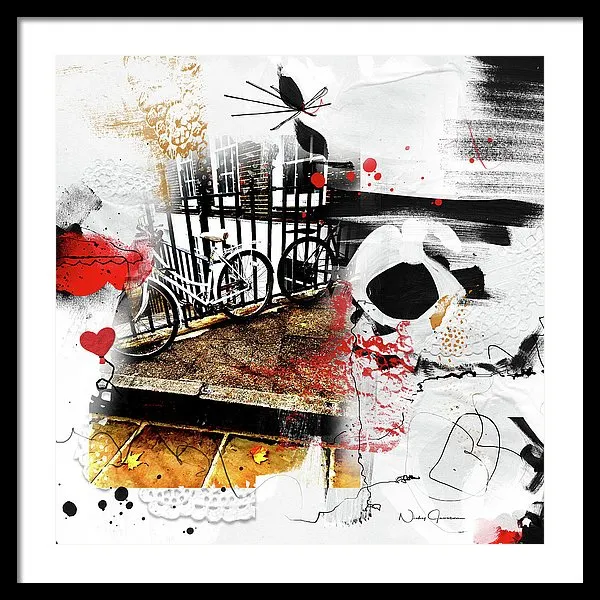 Bicycles In Lincoln's Inn - Framed Print