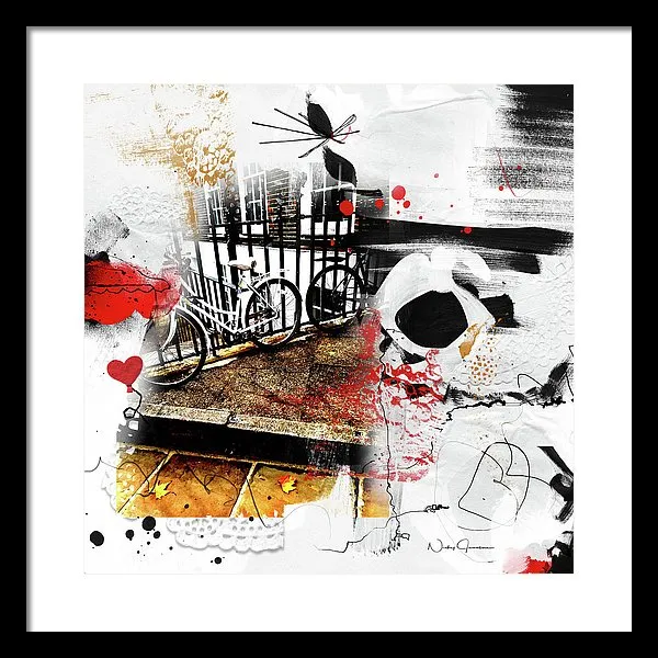 Bicycles In Lincoln's Inn - Framed Print