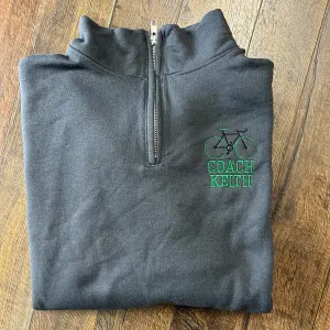 Cycling/Biking Coach Personalized Quarter Zip Sweatshirt