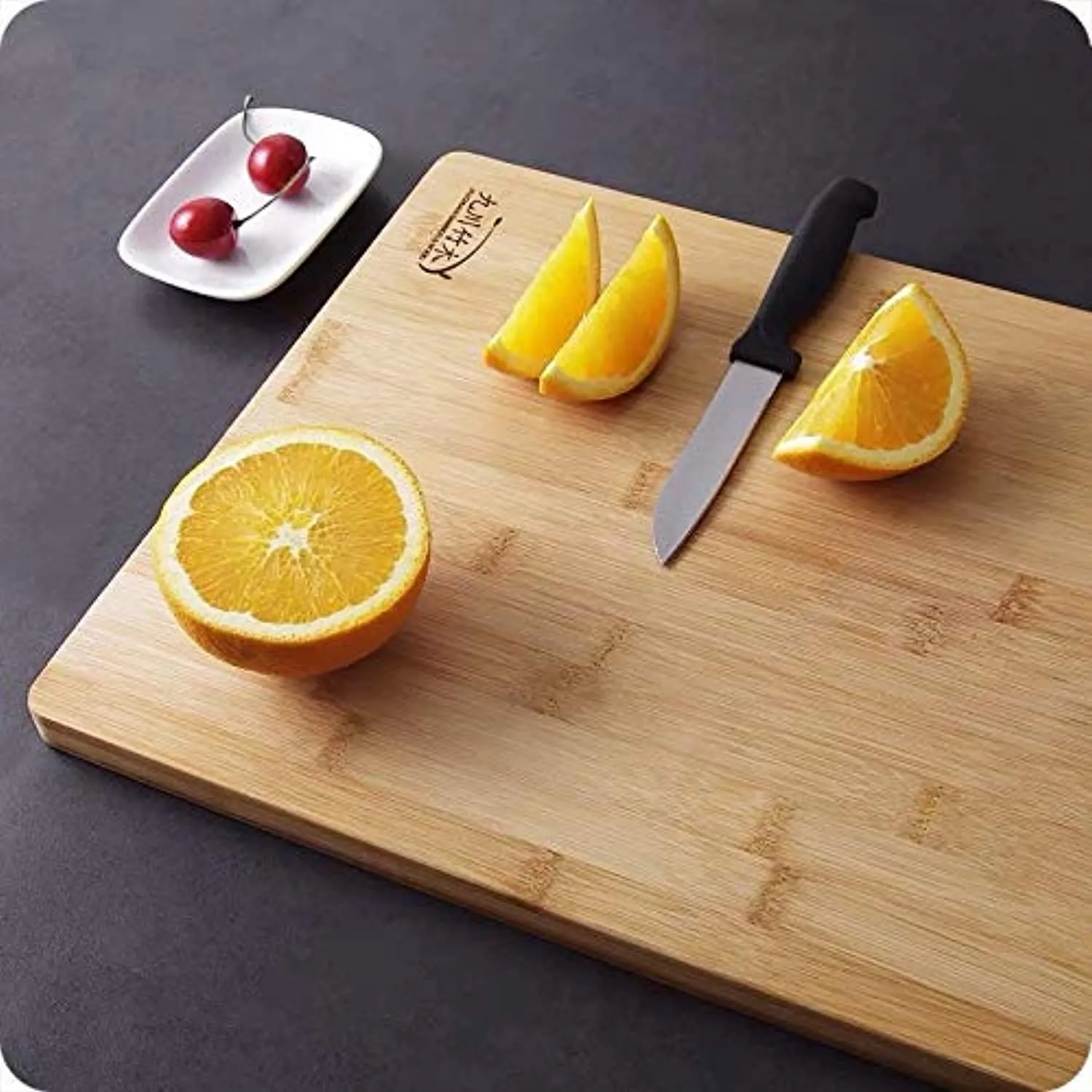 ECVV Bamboo Cutting Board, Chopping Board Kitchen, Home and Everyday use, Natural Bamboo (40x30cm)