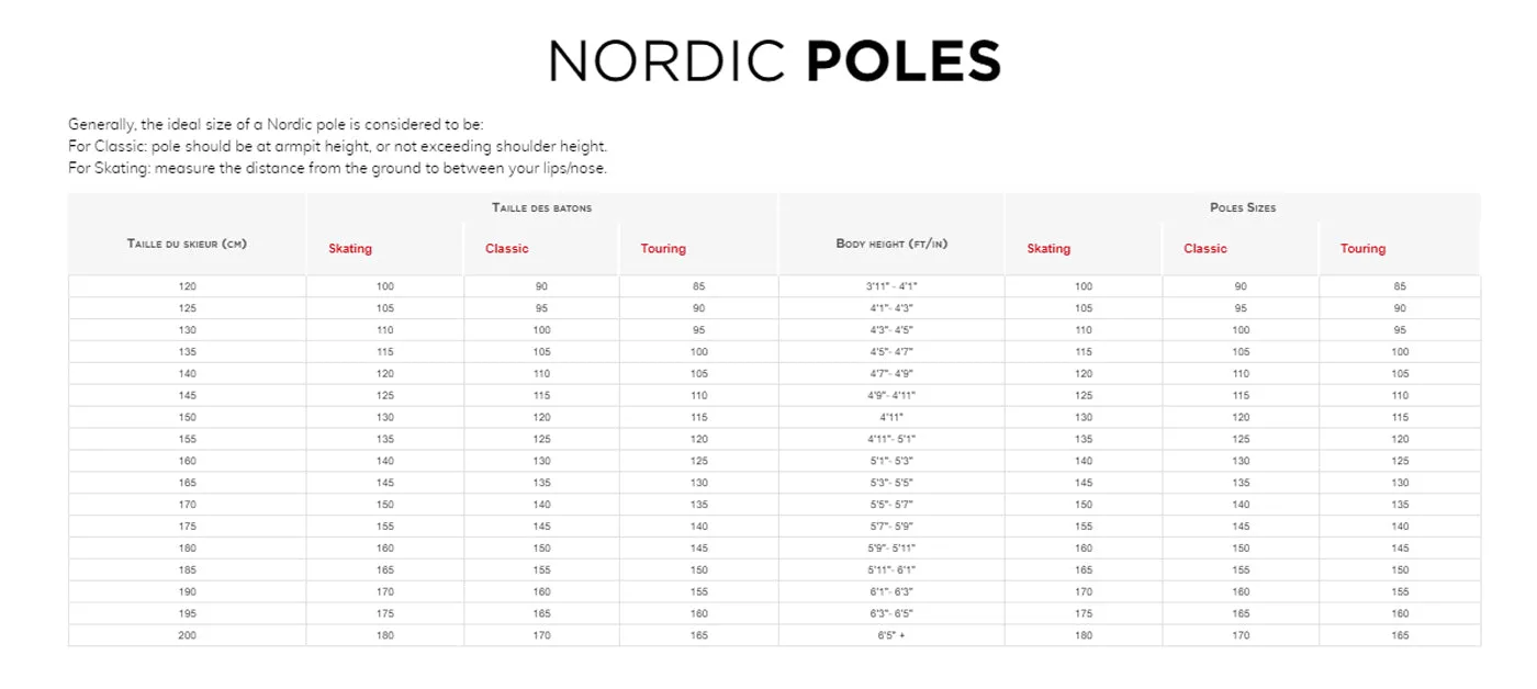 Force 3 Nordic Ski Poles