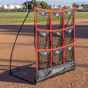 GoSports 9 Pocket Baseball and Softball Pitching Strike Zone Target Net