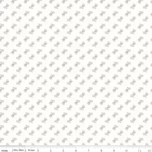 Lori Holt, Bee In My Bonnet - Bee Backgrounds - Bicycle Gray - Riley Blake Designs