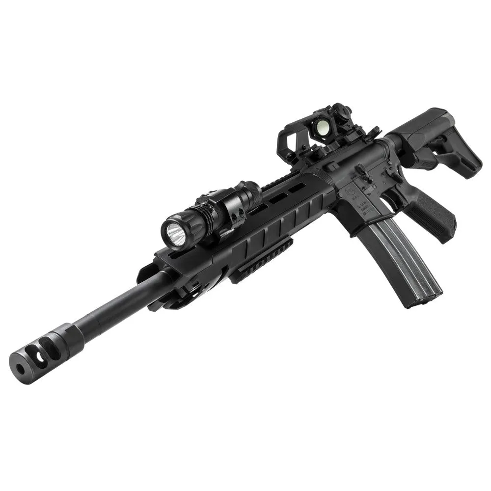 NcSTAR 160 Lumen Tactical LED Flashlight w/ Rail Mount