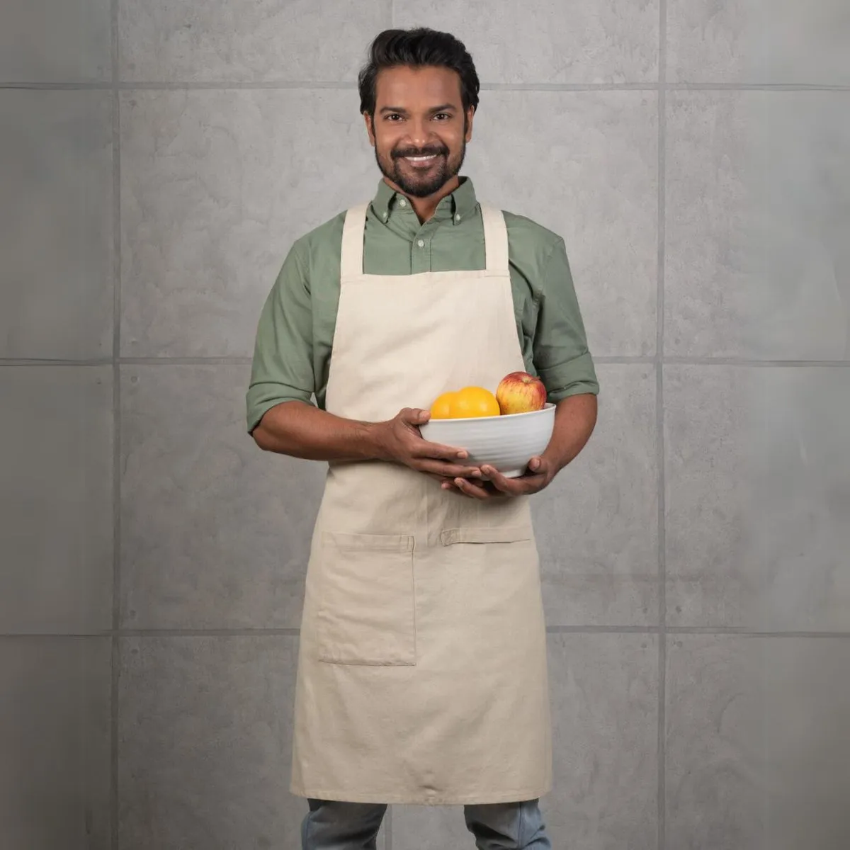 No Tie Cross Back Pocketed Apron | Multi Functional | Pastel Colour | Cotton