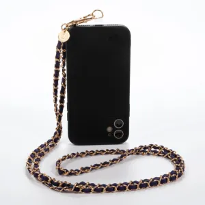 Phone Chain Navy/Gold