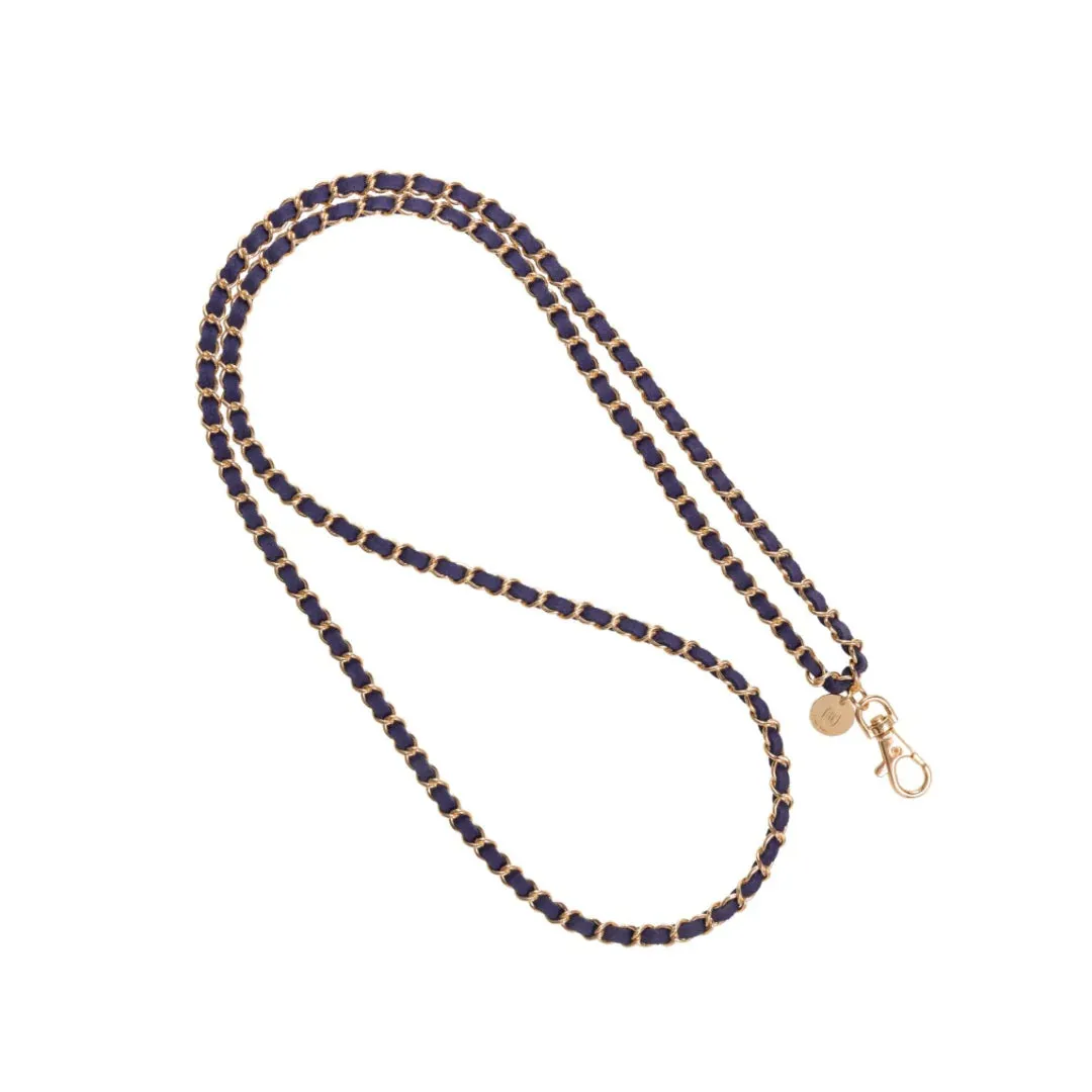 Phone Chain Navy/Gold