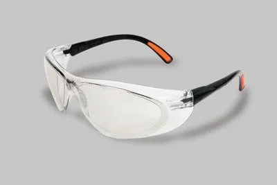 Radnor Action Series Safety Glasses With Clear Frame And Clear Indoor/Outdoor Lens