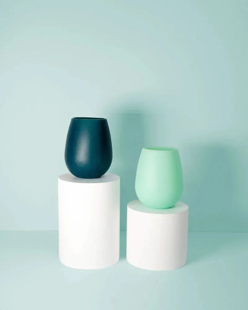 Set of 2 Unbreakable Silicone Tumblers - Assorted