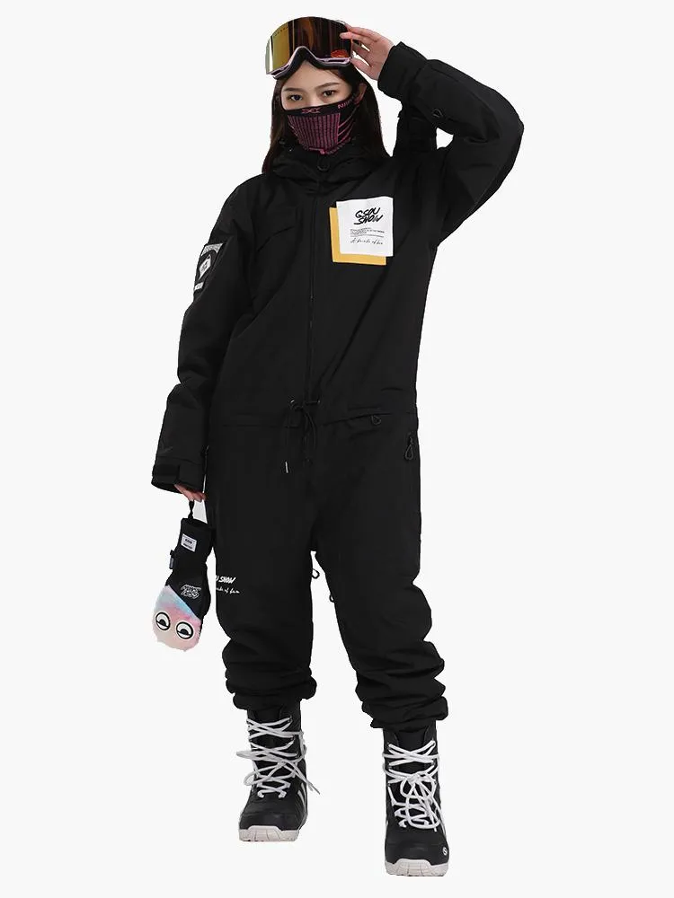 Unisex New Product Single And Double Board Thick Warm Winter Plus Size One-Piece Ski Suit